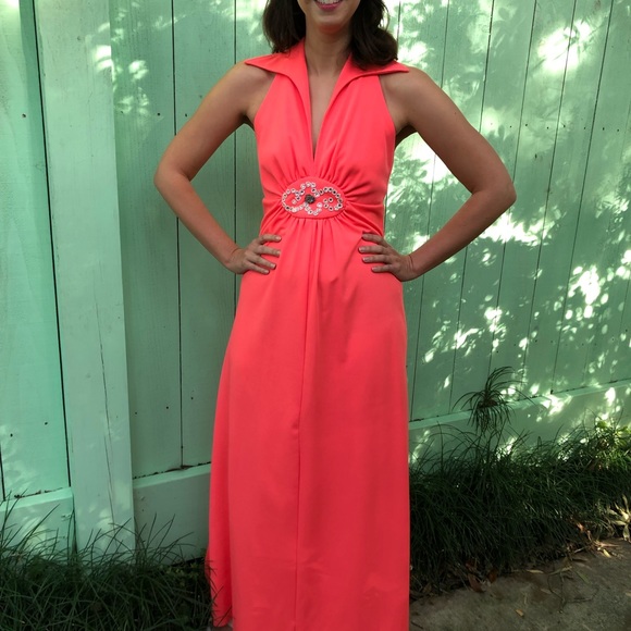 💃🏼 Vintage Neon Pink Disco Dress💃🏼 - Picture 3 of 8